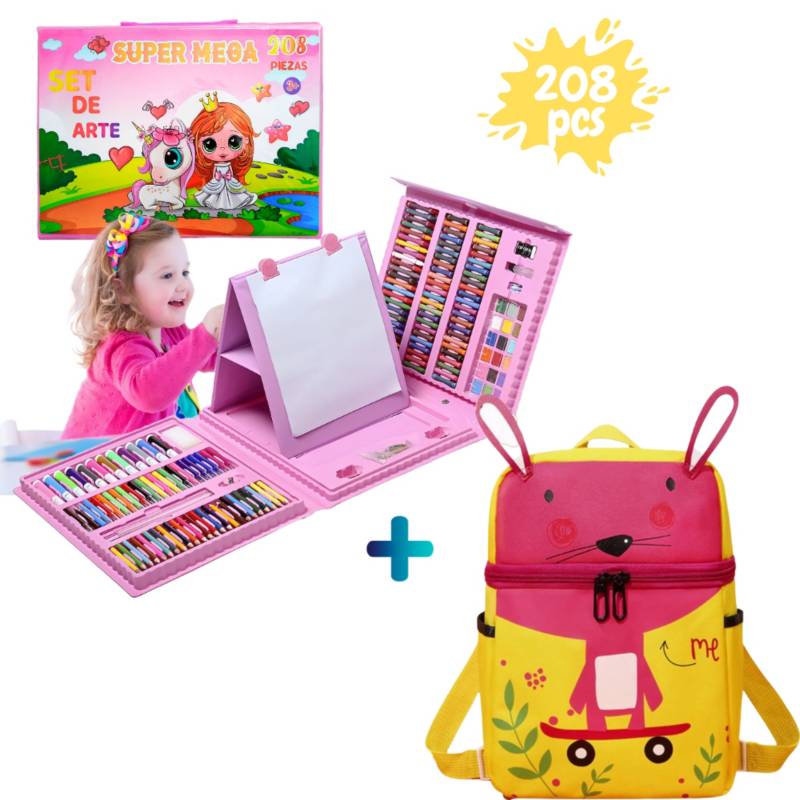 SET DE ARTE ESTUCHE DE COLORES Y PINTURAS PARA NIÑOS IMPORTADO