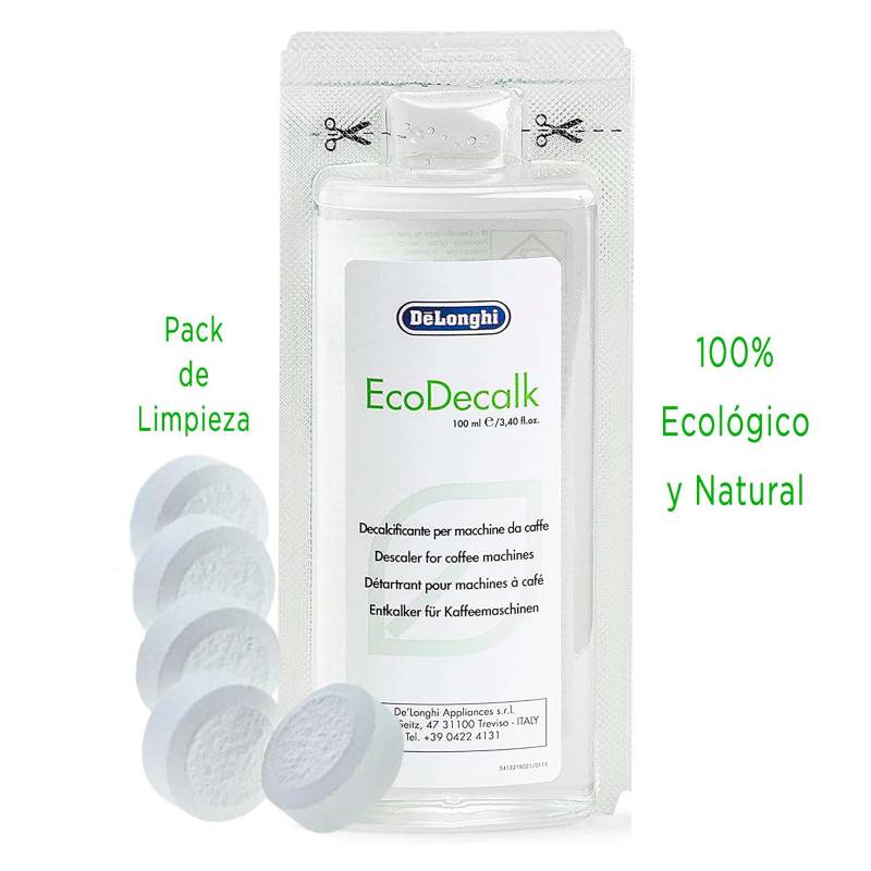 Descalcificador EcoDecalk DeLonghi 100ml x 1 - Pack Limpieza DELONGHI