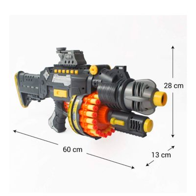 JUGUETE METRALLETA C/BAQLIN DE GOMA G140-B - Plastienvase 