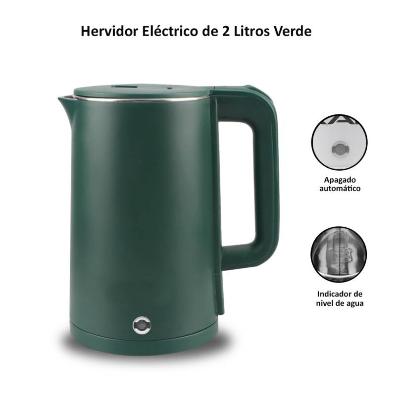 Hervidor Eléctrico Plateado de 2LT