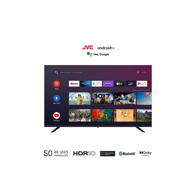 JVC - Televisor Jvc 50'' Led Uhd Frameless Android 11 Smart Tv LT-50KB527