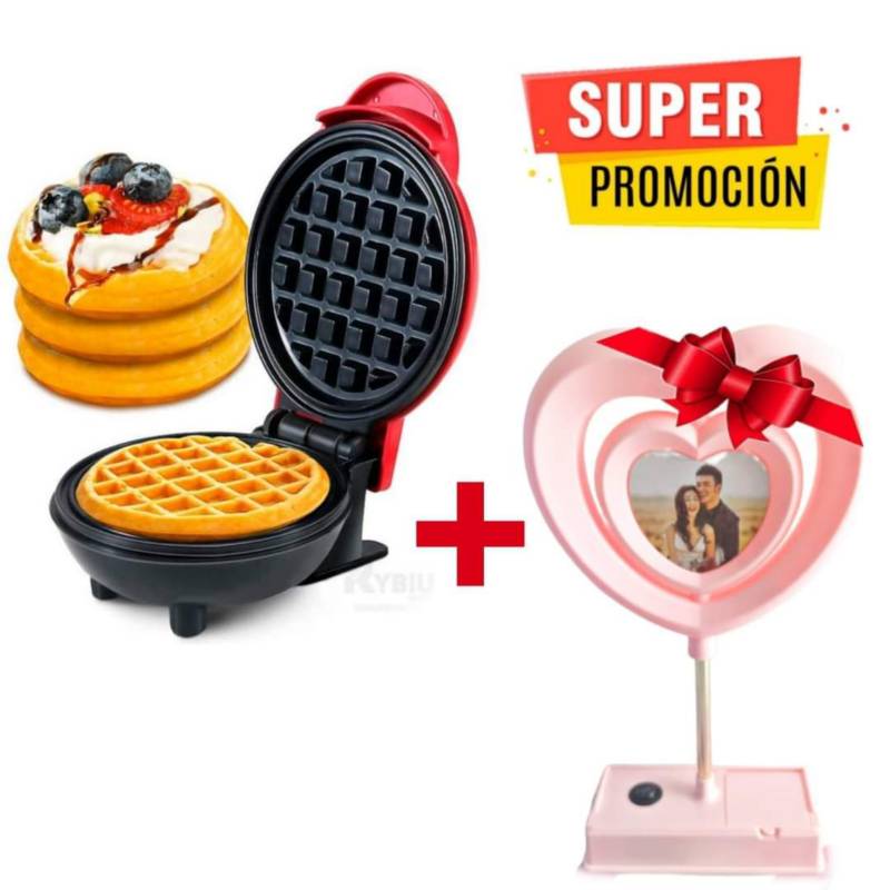 Mini Waflera Corazon con Potencia 350W