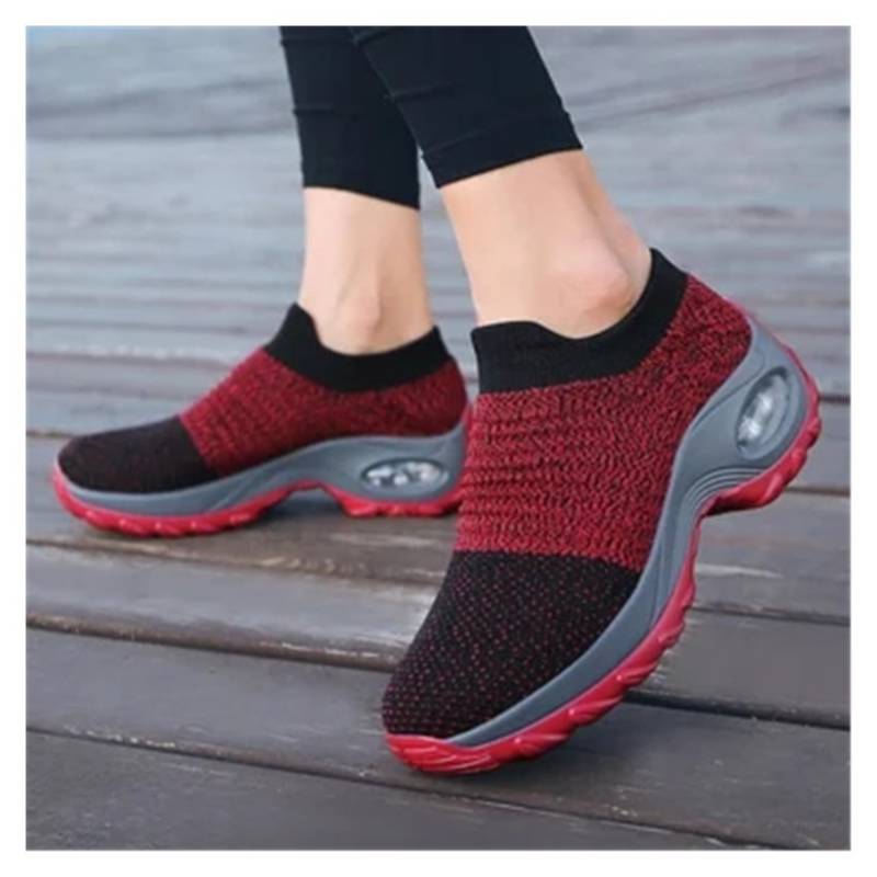 Zapatillas para caminar mujer - rojo GENERICO