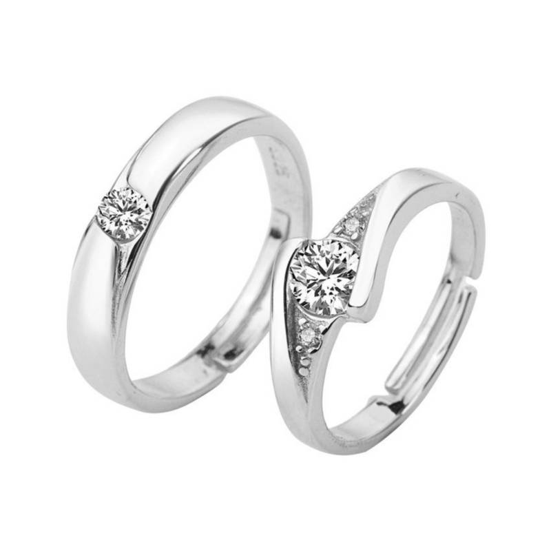 Anillos de pareja de circ n 1 par anillos de promesa de boda 30