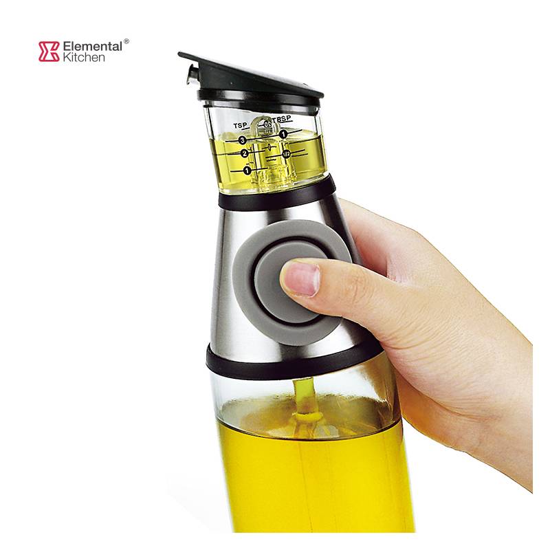 Dispensador de aceite de 500 ml y botella de spray de aceite para juego de  cocina