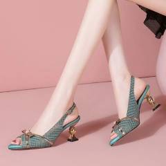 GENERICO - Sandalias de mujer zapatillas con tacón grueso zapatos para mujer