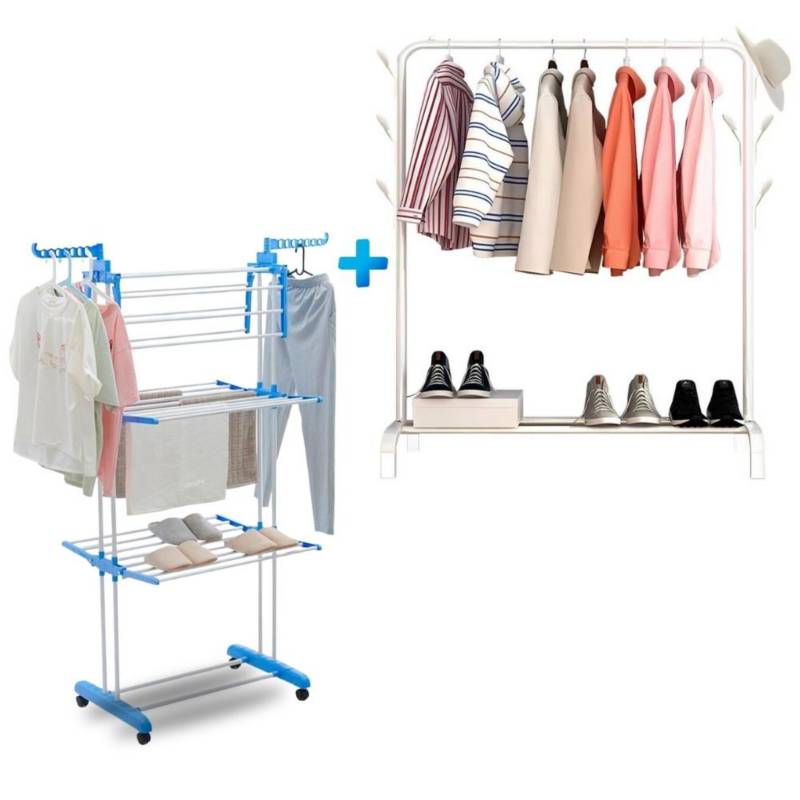 COLGADOR DE ROPA TENDEDERO PLEGABLE TENDAL ORGANIZADOR 4 NIVELES 50T