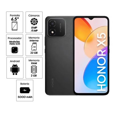 Celular HONOR X5 Plus 64GB Negro