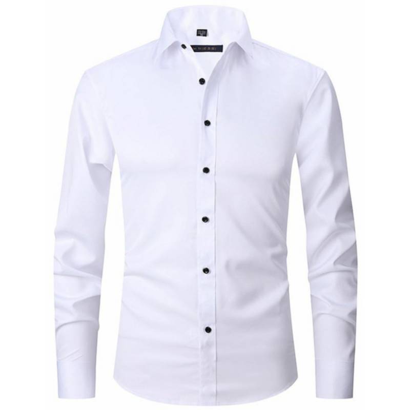 Camisa antiarrugas sin plancha elasticidad slim fit hombres