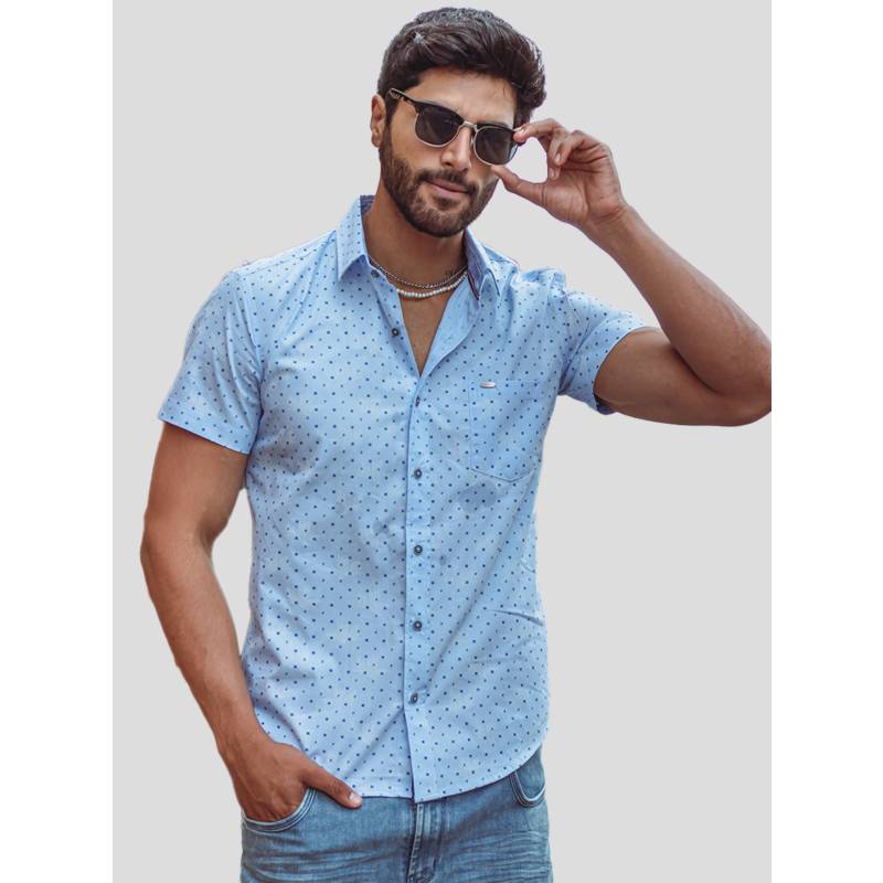 Camisas slim fit hombre manga corta new arrivals