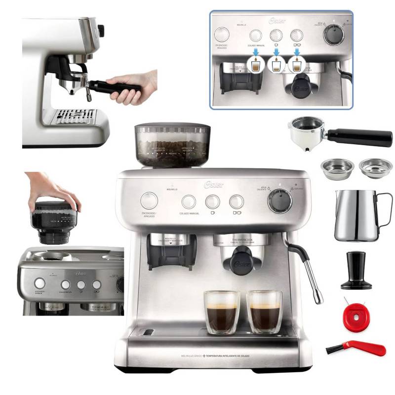 Cafetera Oster Expresso Con Molinillo Barista Max BVSTEM7300 +