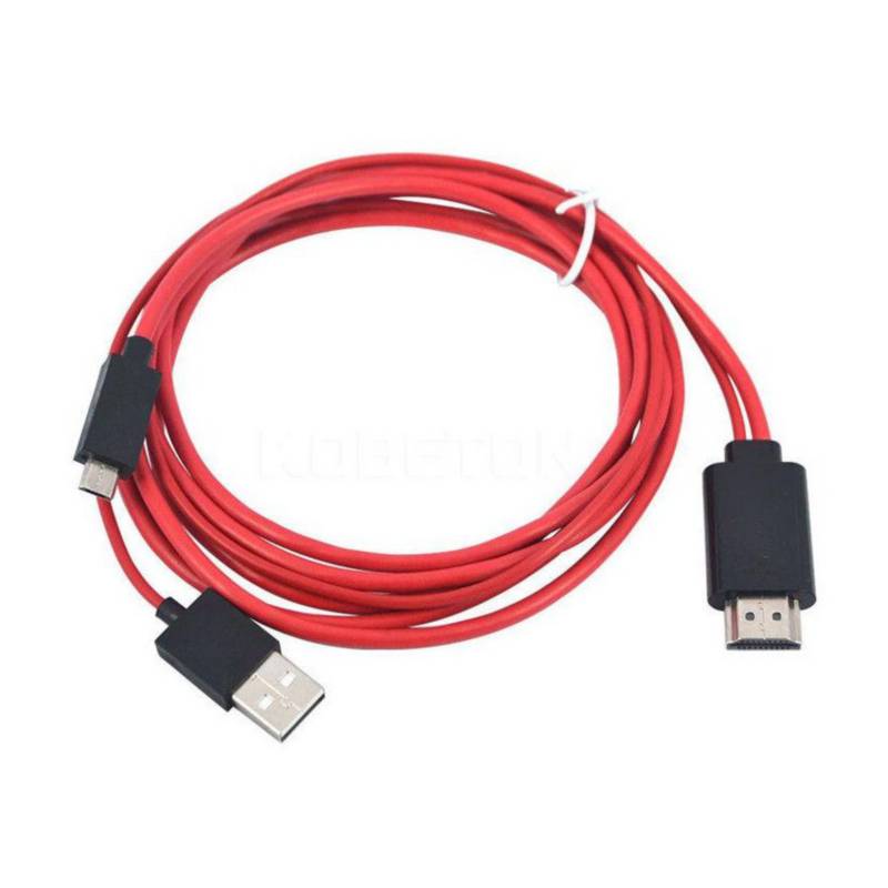 HML Cable USB a HDMI con Adaptador para Iphone Video a HDMI 1080P 1 Metros  Rojo