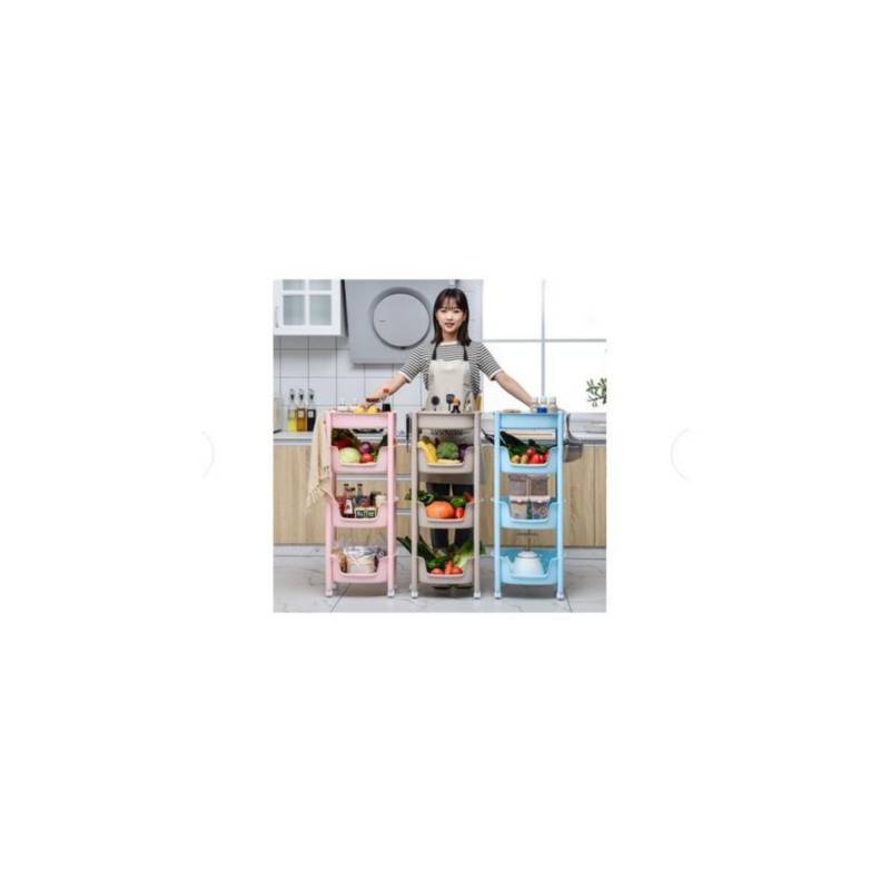 Verdulero Organizador Plegable de Cocina 4 Niveles Blanco