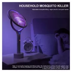 GENERICO - Raqueta electrica elimina moscas o mosquitos recargable tipo lampara