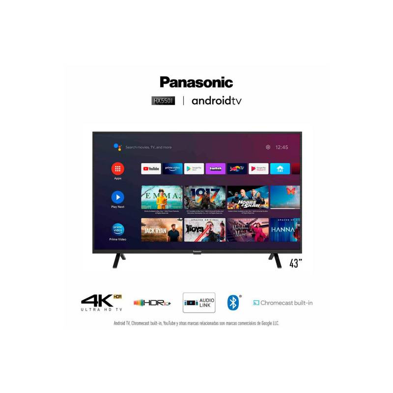 PANASONIC - Televisor Panasonic 43 Android TV 4K TC-43HX550P