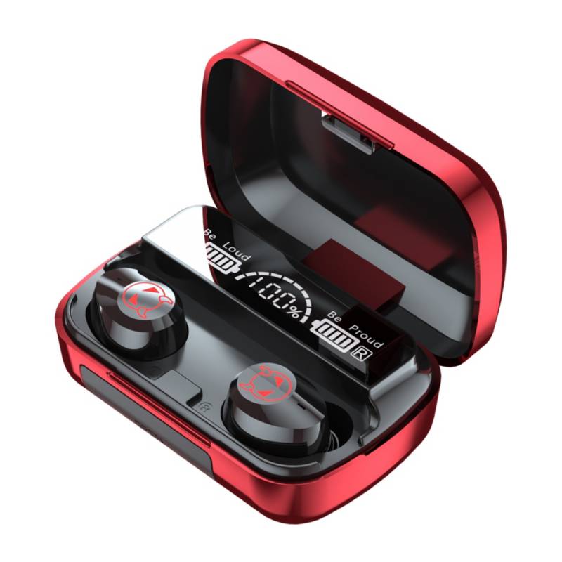 Audífonos Inalámbricos Bluetooth Deportivos V5.3 Negros Rojo