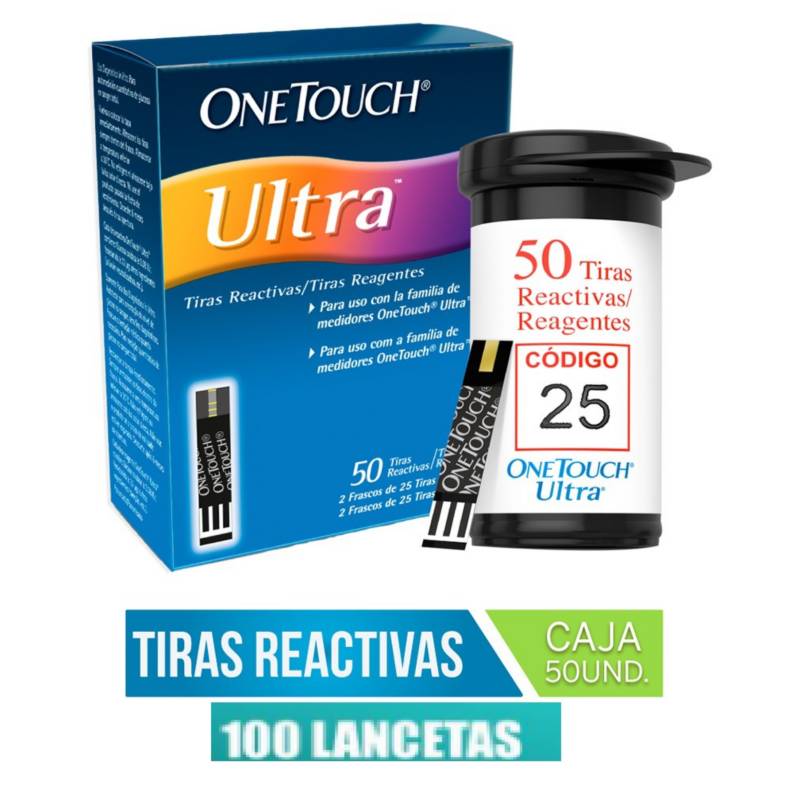 GENERICO - 50 Tiras  One Touch Ultra - 100 Lancetas