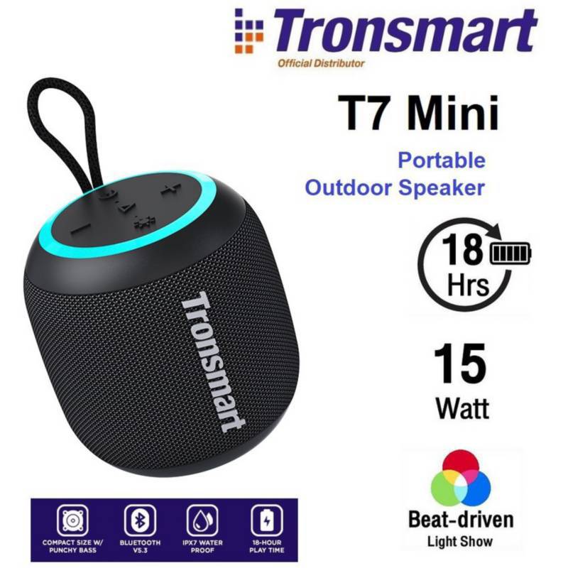 Tronsmart T7 Altavoz Portátil Bluetooth 5.3, Luces Led y