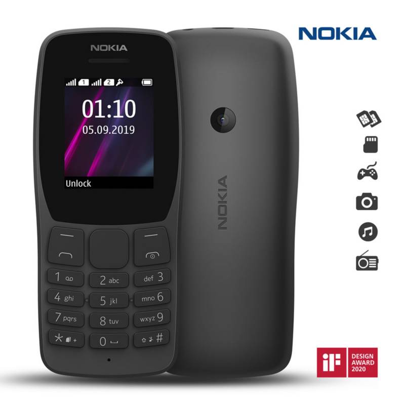 NOKIA - Celular Libre Nokia 110 TA-1319 Dual Sim LTAU Negro
