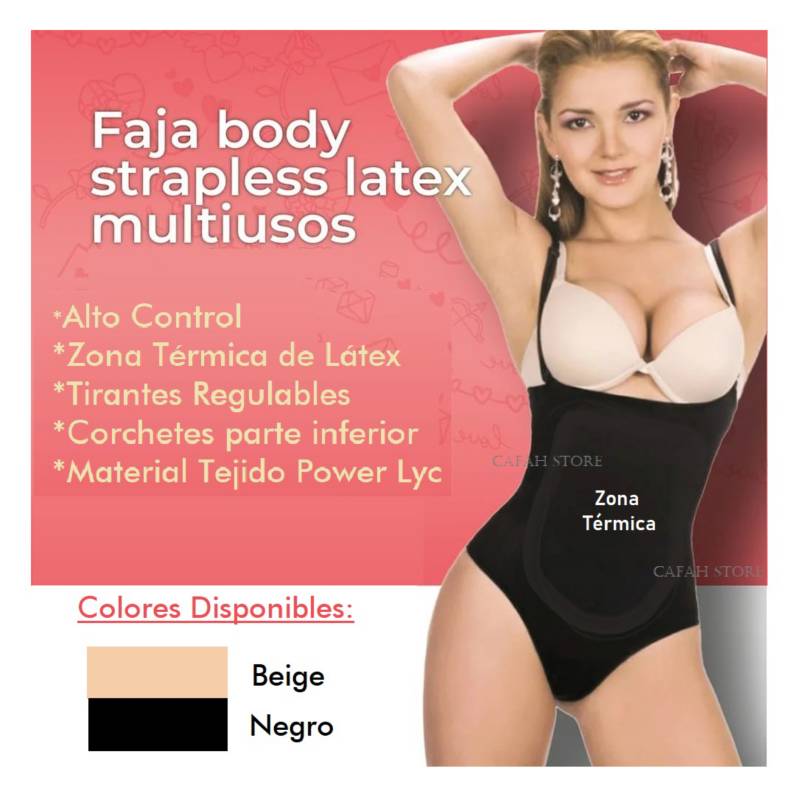WONDERFUL - Faja Mujer Body Moldeador Cintura Zona Térmica Látex Colombiano