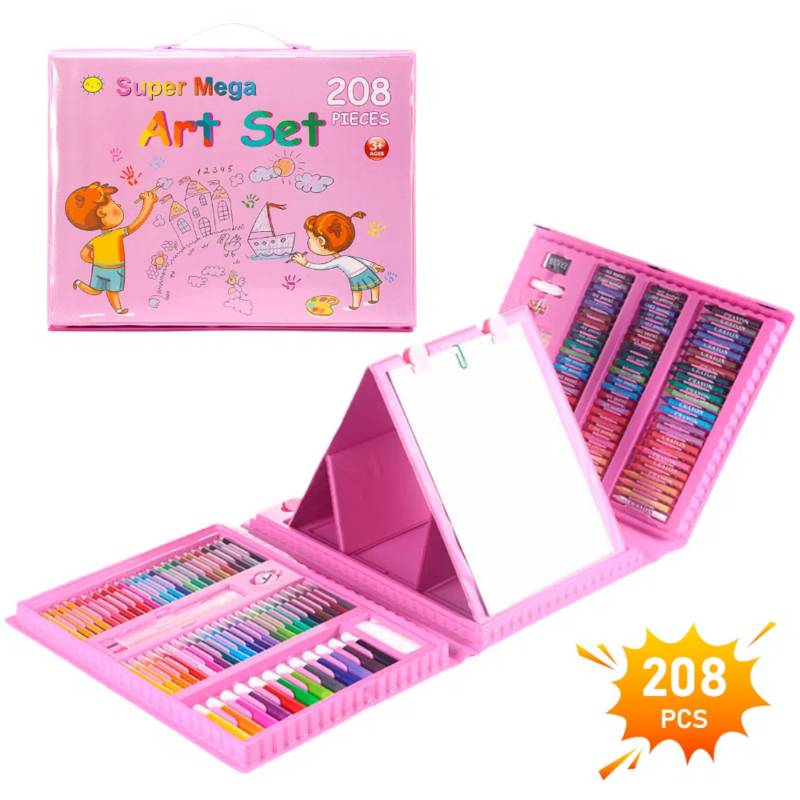 SET DE ARTE ESTUCHE DE COLORES Y PINTURAS PARA NIÑOS IMPORTADO