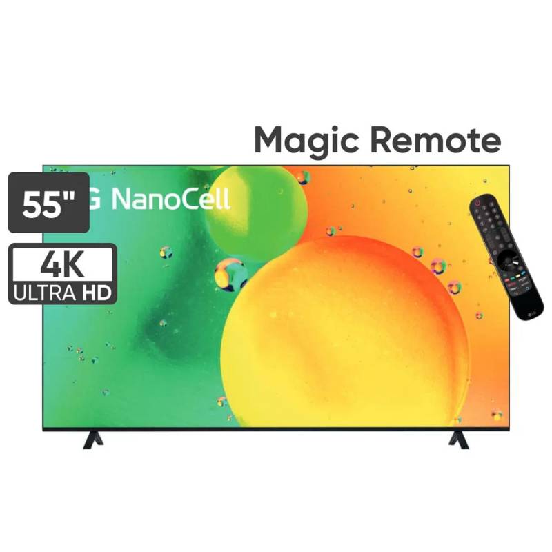 LG - Televisor LG 55 NanoCell Ultra HD 4K Smart tv ThinQ AI 55NANO75SQA