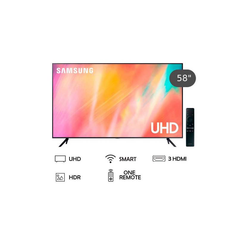 SAMSUNG - Televisor Samsung Led 58 UHD 4K Smart Tv UN58AU7000GXPE