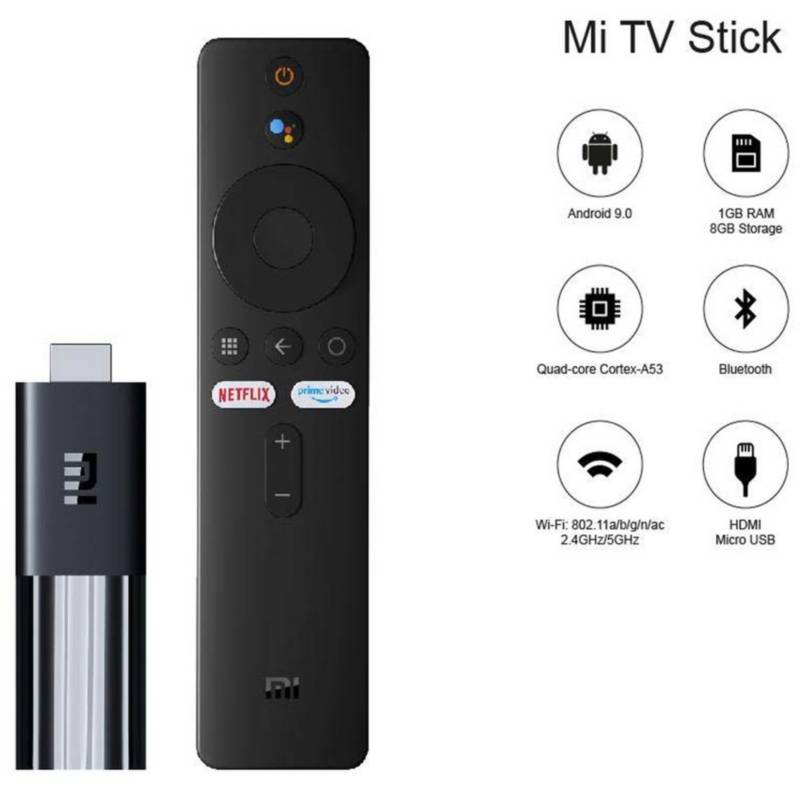 Xiaomi Mi TV Stick, Android 9.0, Mando a Distancia Bluetooth con