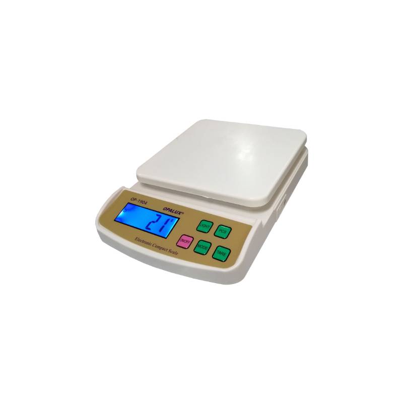 Balanza Digital Gramera para Cocina Opalux 1g a 5kg Blanco