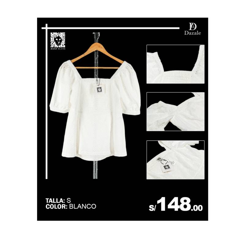 BLUSA ANNE KLEIN BLANCA. IMPORTADO falabella