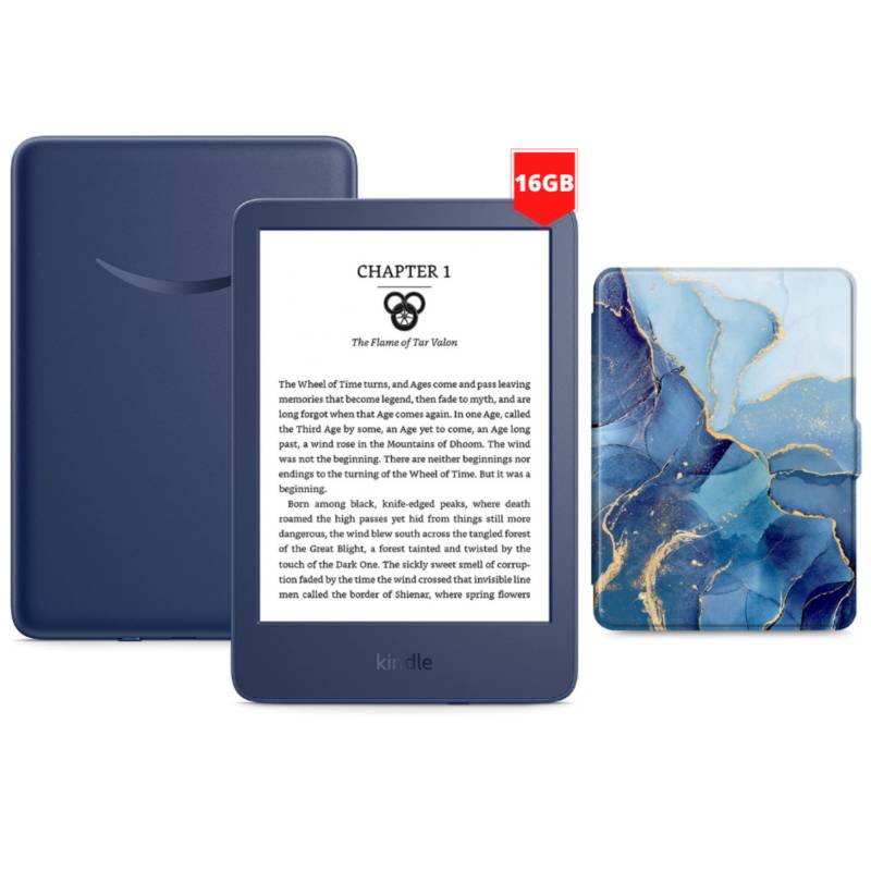 Kindle 11th generación 2022 16GB 6 Denim + Funda Smart Ocean