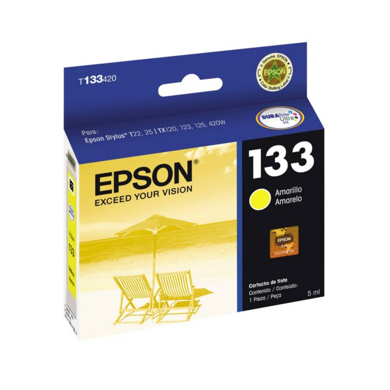 EPSON - Epson Cartucho de Tinta T133420 color amarillo