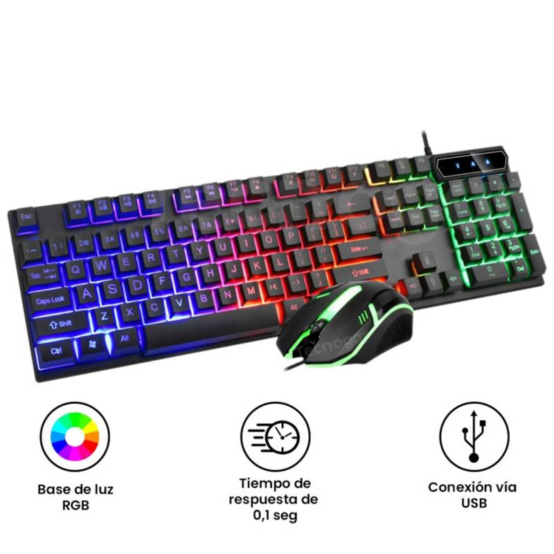 Teclado y mouse gaming RGB