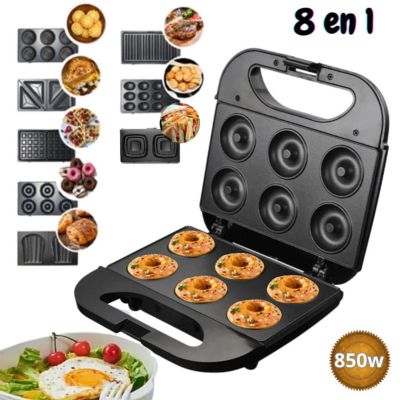 Sandwichera 850 W 4 en 1 Para Postres Desayunos Donas Waflera