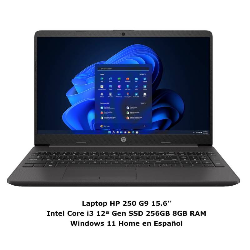 HP - Laptop HP 250 G9 Core i3 Gen 12 256GB SSD 8GB 15.6" Windows 11 Home