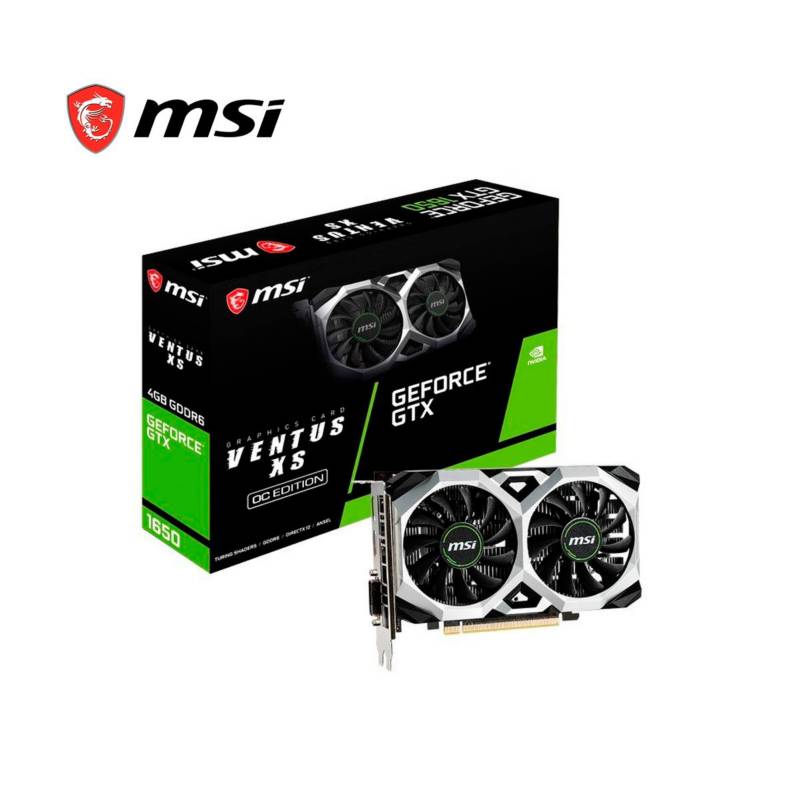MSI - Tarjeta de video MSI NVIDIA GeForce GTX 1650 4GB GDDR6