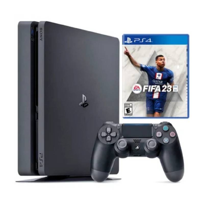 SONY - Consola PS4 Slim 1TB Negro + FIFA 23 REACONDICIONADA