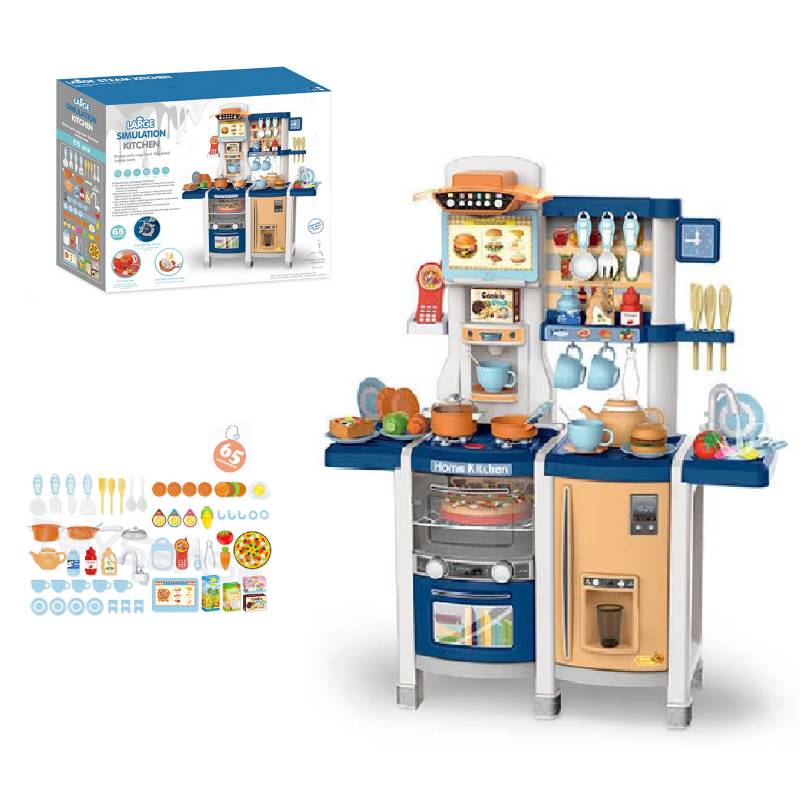 Set de cocina juguete Simulation Kitchen 65 piezas con luz y sonido