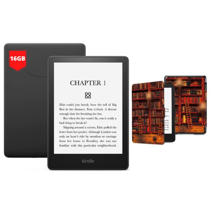 Funda Kindle Library 6.8 y Kindle Paperwhite 11th gen 16GB 6.8 Negro FINTIE