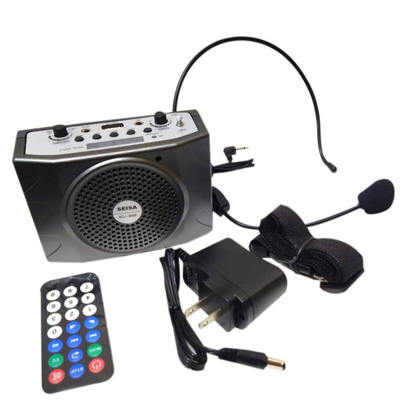 Amplificador De Voz Portátil - Seisa - Fm Mp3 Bluetooth