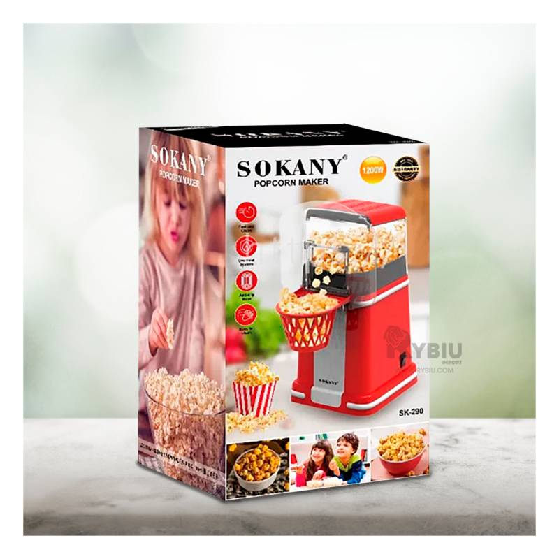 Maquina de Popcorn Roja para Hogar Pequeña GENERICO