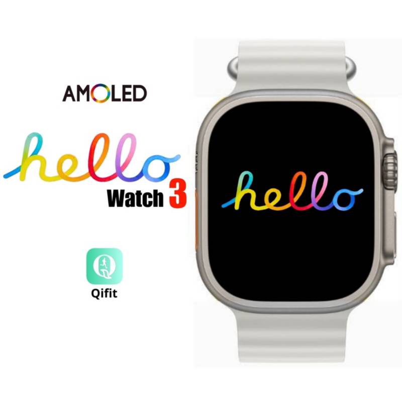 Smart Watch Hello Watch 3 Plus Ultra 4GB Rom Color Negro