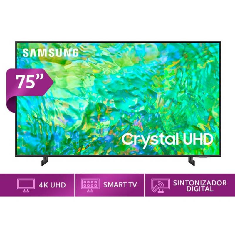 SAMSUNG - Televisor Samsung 75 75CU8000 LED Crystal UHD 4K Smart Tv