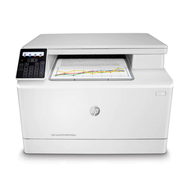 HP - Impresora Multifuncional HP Color LaserJet Pro MFP M182nw 7KW55A