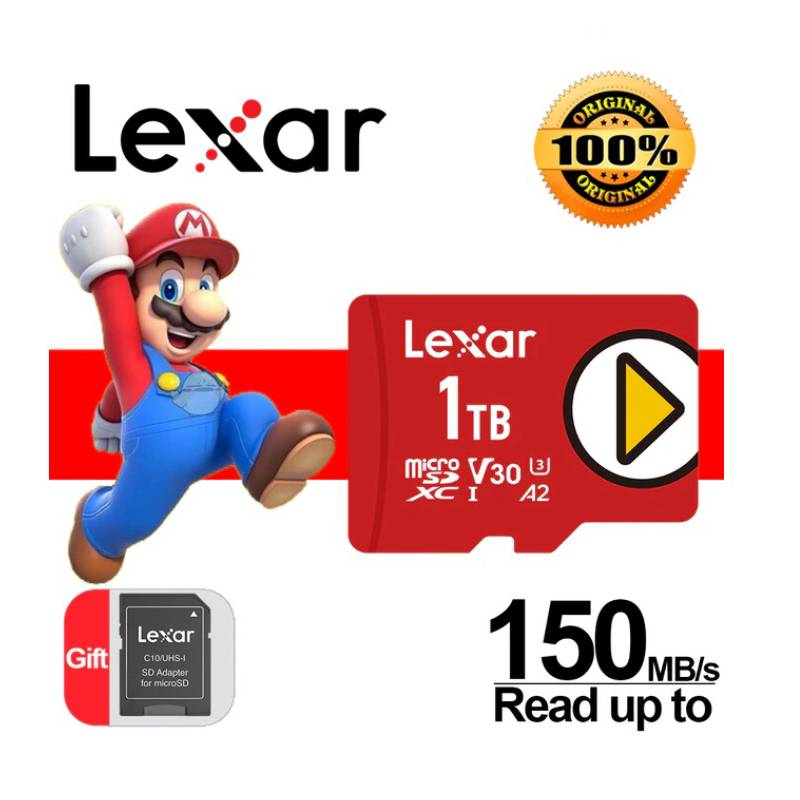 Memoria Micro SD Lexar 1000GB Consola Nintendo Switch A2 V30 150 MB/s LEXAR