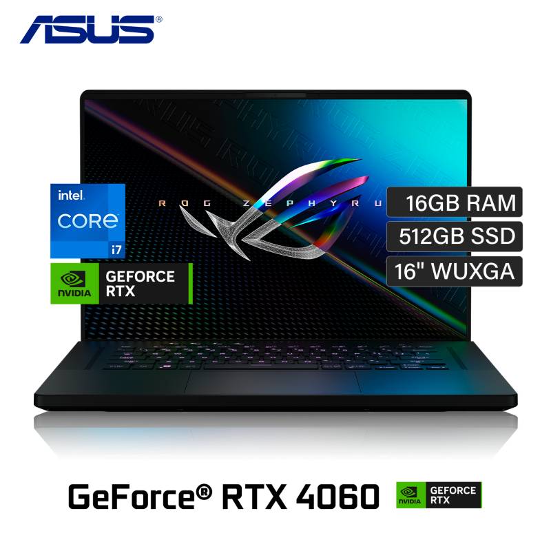 ASUS - Asus ROG Zephyrus G16 GU603VV Intel Core i7 13620H Ram 16GB Disco 512GB SSD Nvidia RTX 4060 8GB