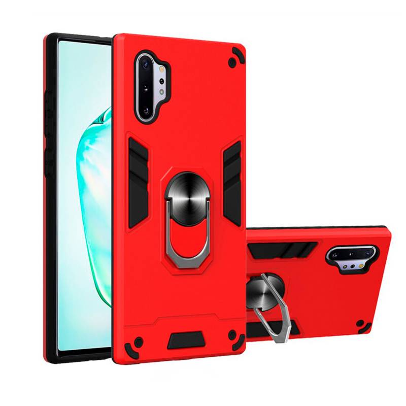 GENERICO - Funda Case for Xiaomi A1 con Anillo Metalico Antishock Rojo Resistente