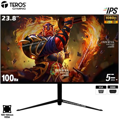 Monitor 100HZ 1MS HDMI VGA TEROS 238 FULL HD ULTRA VELOZ TEROS