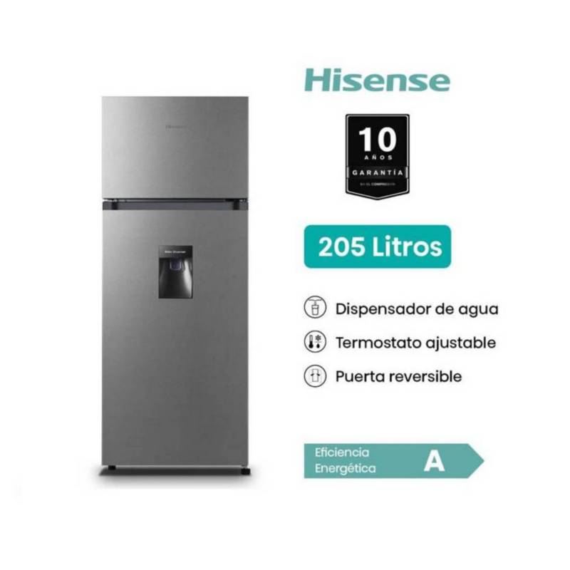 HISENSE - Refrigerador Hisense de 205L con dispensador RD267H