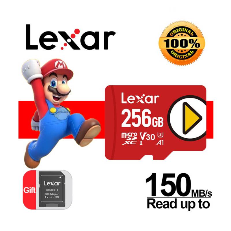LEXAR - Memoria Micro SD Lexar 256GB Nintendo Switch A1 U3 V30 150 MB/s